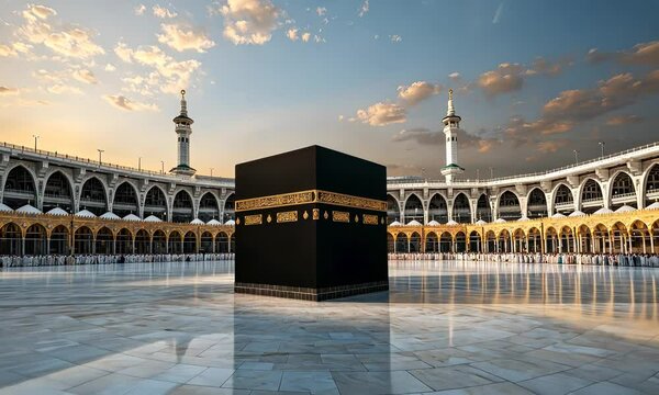 The Holy Kaaba in Mecca, Saudi Arabia