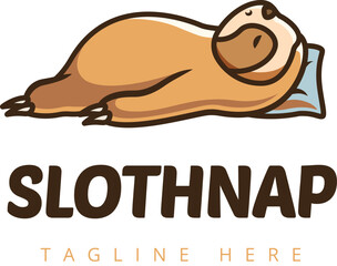 sleeping sloth logo © alolieli