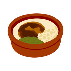 Turkey food or dessert and bakery stickers collection.