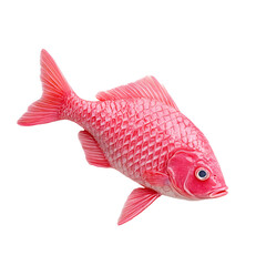 a pink fish with a white background