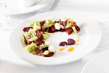 beetroot salad on Christmas table