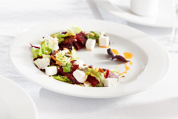 beetroot salad on Christmas table
