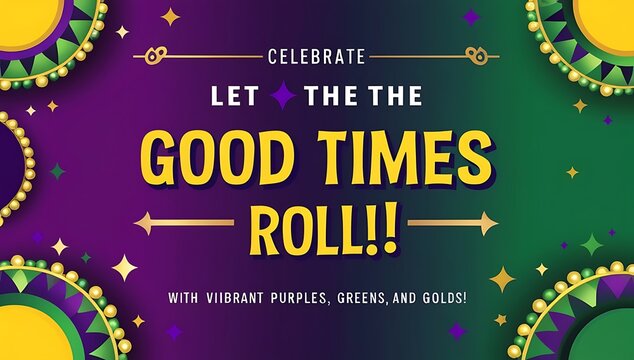 Mardi Gras Celebration Good Times Roll Design