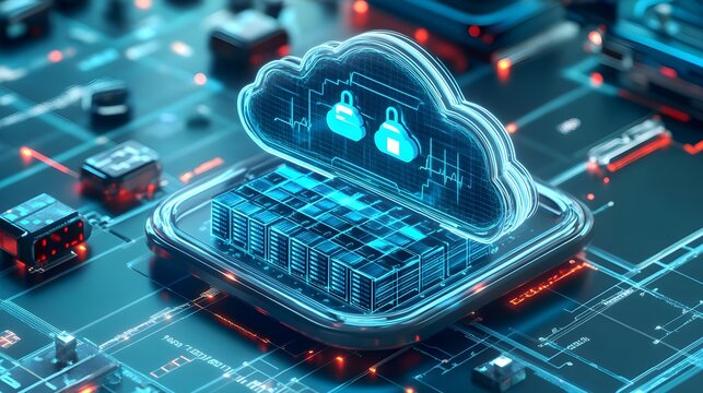 secure cloud computing data server network - cybersecurity
