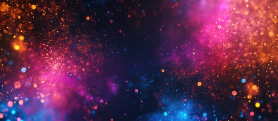 Colorful fireworks display with dark backdrop ideal for customizable text or announcements