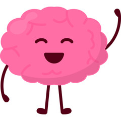 Brain Mental Health Character Illustration