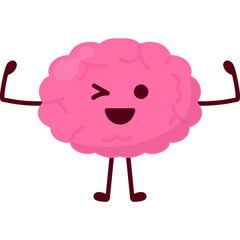 Brain Mental Health Character Illustration