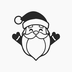 Design Christmas Minimalist and Flat Logo Vector white background