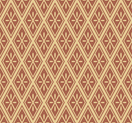 Japanese Star Diamond Vector Seamless Pattern