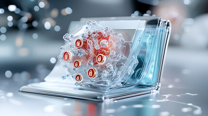 Cybersecurity event unveils advanced virus protection techniques digital space infographic tech environment innovative viewpoint