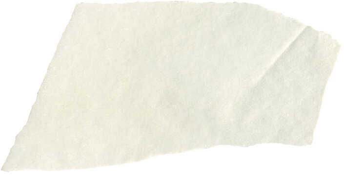 Crumpled tracing paper with torn edges. Rice washi paper for DIY projects, scrapbooking and collage.