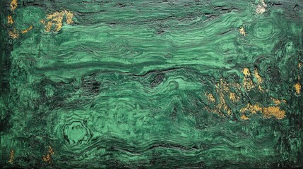 Elegant textured green wood background with golden accents suitable for design and artistic applications.