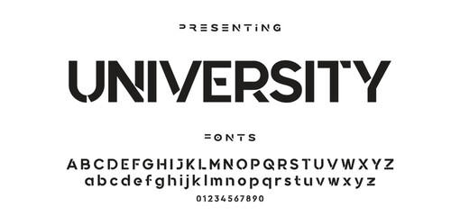 Creative geometric modern urban alphabet font. Digital abstract futuristic, fashion, sport, minimal technology typography.