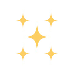 Twinkle star icon on white background.