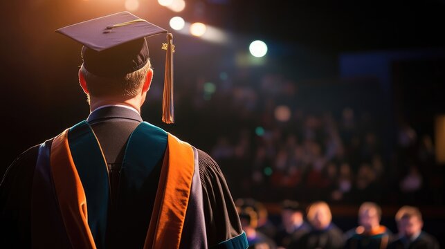 Graduate at Ceremony in Church Setting
