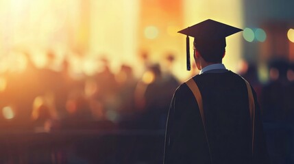 Graduate at Ceremony in Church Setting