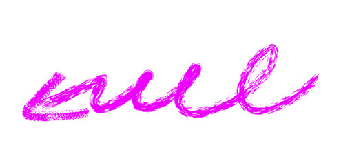 Hand drawn simple arrow drawn with wax crayon, chalk or charcoal. Uneven dry texture for underlining highlighting. Pencil drawn lines, strikethrough, grungy vector isolated on white