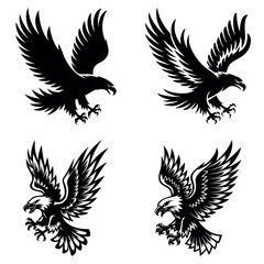 Obraz premium Eagle Silhouette Vector Images
