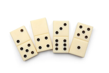 Dominos blocks on white background