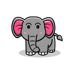 elephant on a white background