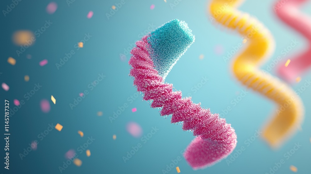 Poster a 3d visualization of a qubit, the basic unit of information in quantum computing, with its superpos