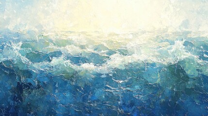 Obraz premium Textured seascape with sunlit water surface and soft waves creating a serene outdoor ambiance ideal for backgrounds and creative designs