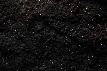 Texture of soil as background, closeup