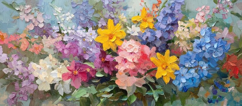 Vibrant spring flower bouquet showcasing a blend of colorful blooms in a delicate arrangement perfect for joyful occasions