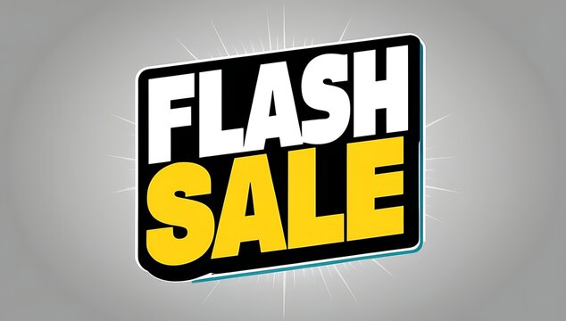 Flash Sale Announcement Bold Typography Design