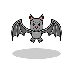 bat on a white background