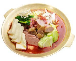 Korean Army Stew with Sausages and Vegetables
