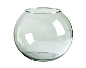 Isolated Round Glass Bowl