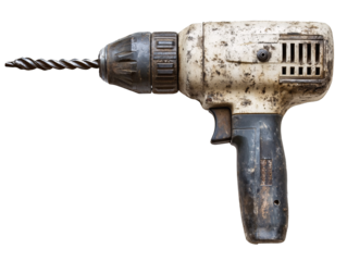 Isolated Old Electric Drill