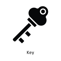 Key Vector Gylph Icon. Eps 10 file 