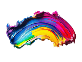 Isolated Colorful Paint Stroke