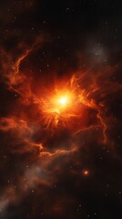 Naklejka premium Abstract illustration, colorful space galaxy cloud nebula. stary night cosmos. universe science astronomy. supernova background wallpaper. contrasting heaven and hell concept art. space background. 