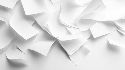Obraz premium Flying paper sheet in different angles of view. Realistic 3d vector illustration set of curve white blank pages in air. Falling document or letter mockup. Empty curl note and leaflet chaotic float.