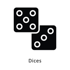 Dices Vector Gylph Icon. Eps 10 file 
