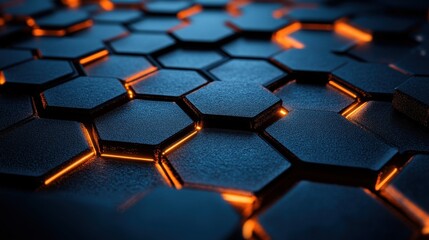 Fototapeta premium abstract background design hexagonal surface seamless looped animatio