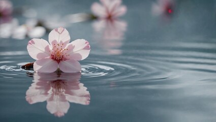 Single cherry blossom