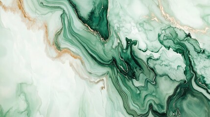 Elegant green and cream watercolor abstraction creating a serene and artistic background for various design projects.
