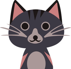 Cute Cat Flat Illustration