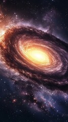 Obraz premium Swirly galaxy abstract liquid background. space background. Ultra realistic. Photorealistic