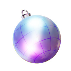 3D Christmas ball isolated on white. Vector illustration