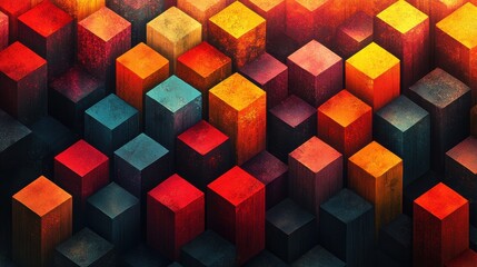 Fototapeta premium abstract background geometric texture design with cubes modern pattern illustratio