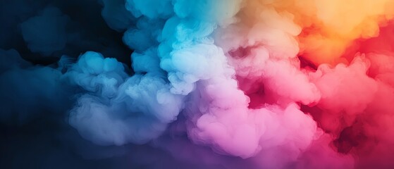 Fototapeta premium Greenhouse gas emissions represented as colorful swirling gases dissipating, climate focus, pollution transformation