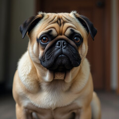 pug dog portrait