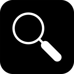 Search icon. Magnifying glass, loupe or magnifier sign vector.