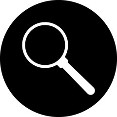 Search icon. Magnifying glass, loupe or magnifier sign vector.