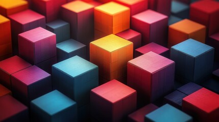 Obraz premium abstract geometric background texture design with cubes modern pattern illustratio